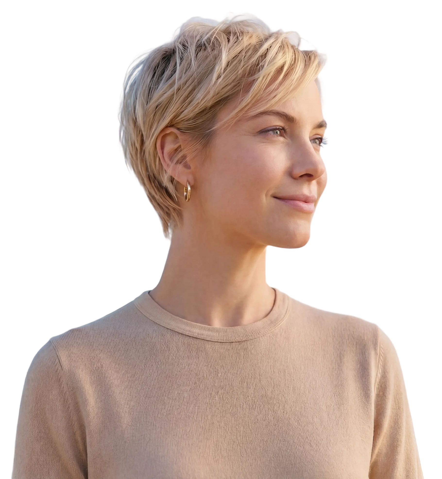 Woman looking at the horizon